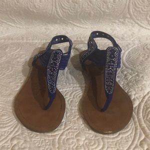 Madden Girl Blue and Brown Sandals